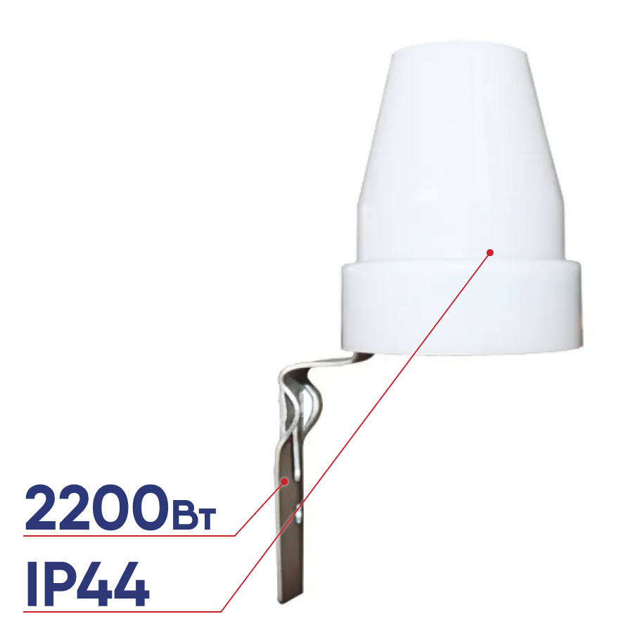 Фотореле PMS PR 601 2200Вт IP44 WH Jazzway