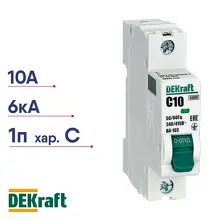 Автоматический выключатель DEKraft ВА-103 1п 10А C 6кА 12271DEK