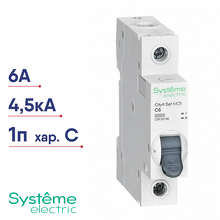 Автоматический выключатель SE City9 Set 1п С 6А 4,5кА C9F34106 (12)
