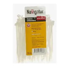 Хомут нейлоновый Navigator 2,5х100 100шт белый